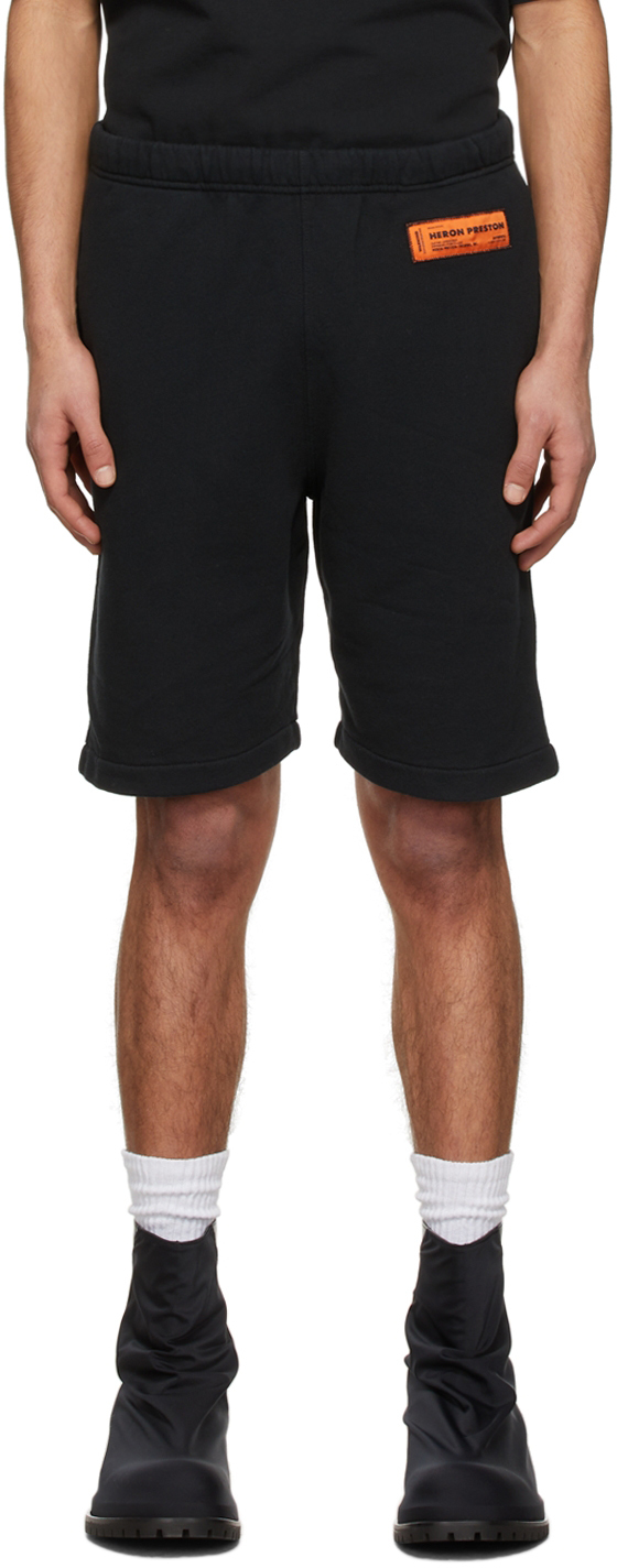Heron Preston Black Cotton Shorts