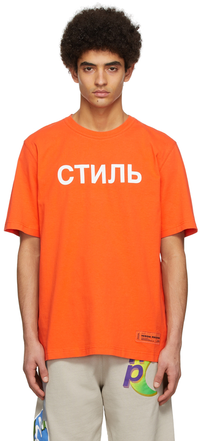 Heron Preston Orange Style T-Shirt