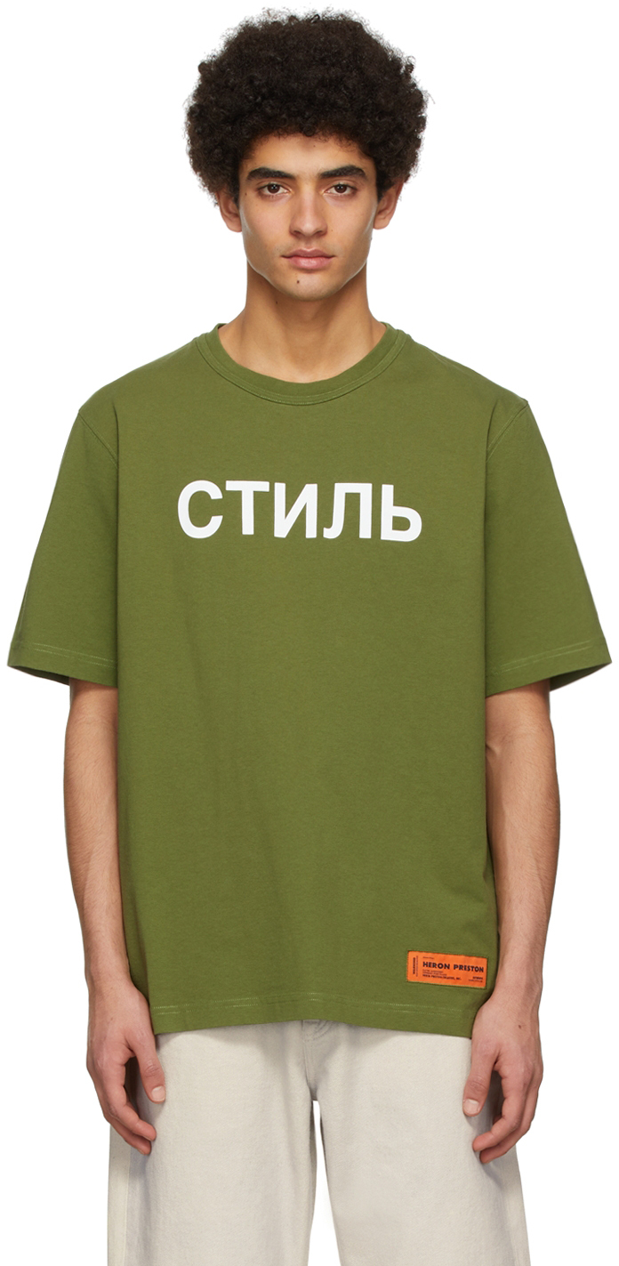 Heron Preston Green Style T-Shirt