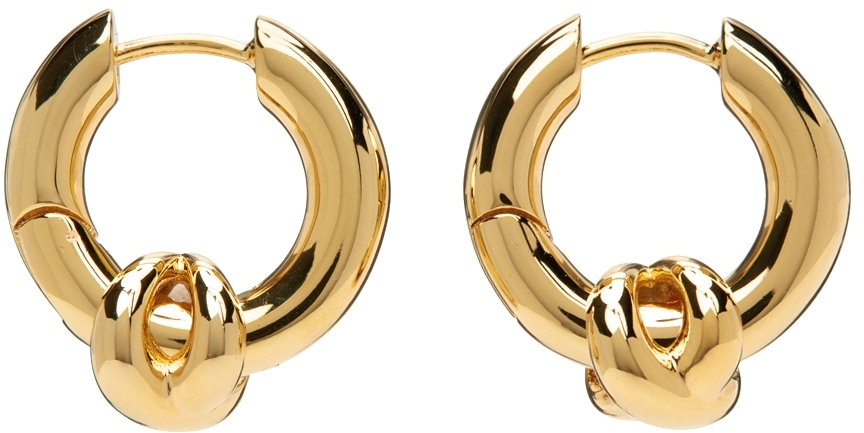S S.IL Gold Small Hinged Hoop Earrings