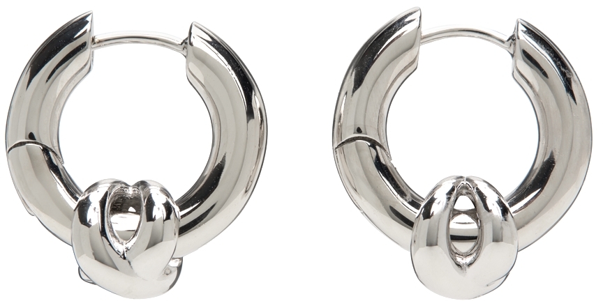 S S.IL Silver Small Hinged Hoop Earrings