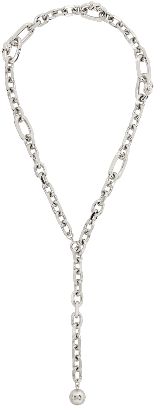 S S.IL Silver Link & Ball Necklace