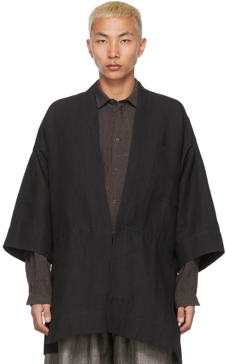 Black #10 Kimono Cardigan by Jan-Jan Van Essche on Sale