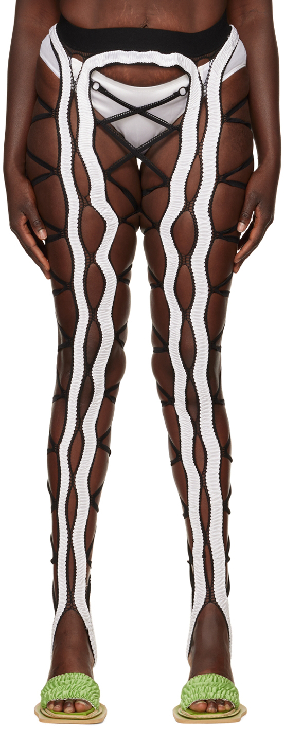 【関税込み】Sinead O’Dwyer ホワイト シルク Harness タイツ White Silk Harness Tights by Sinéad O'Dwyer on Sale