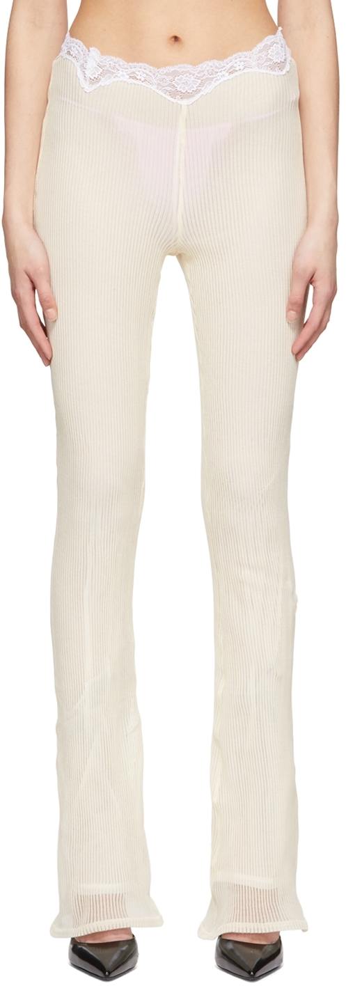 Vaillant Studio Off-white Cotton Trousers In Winter White