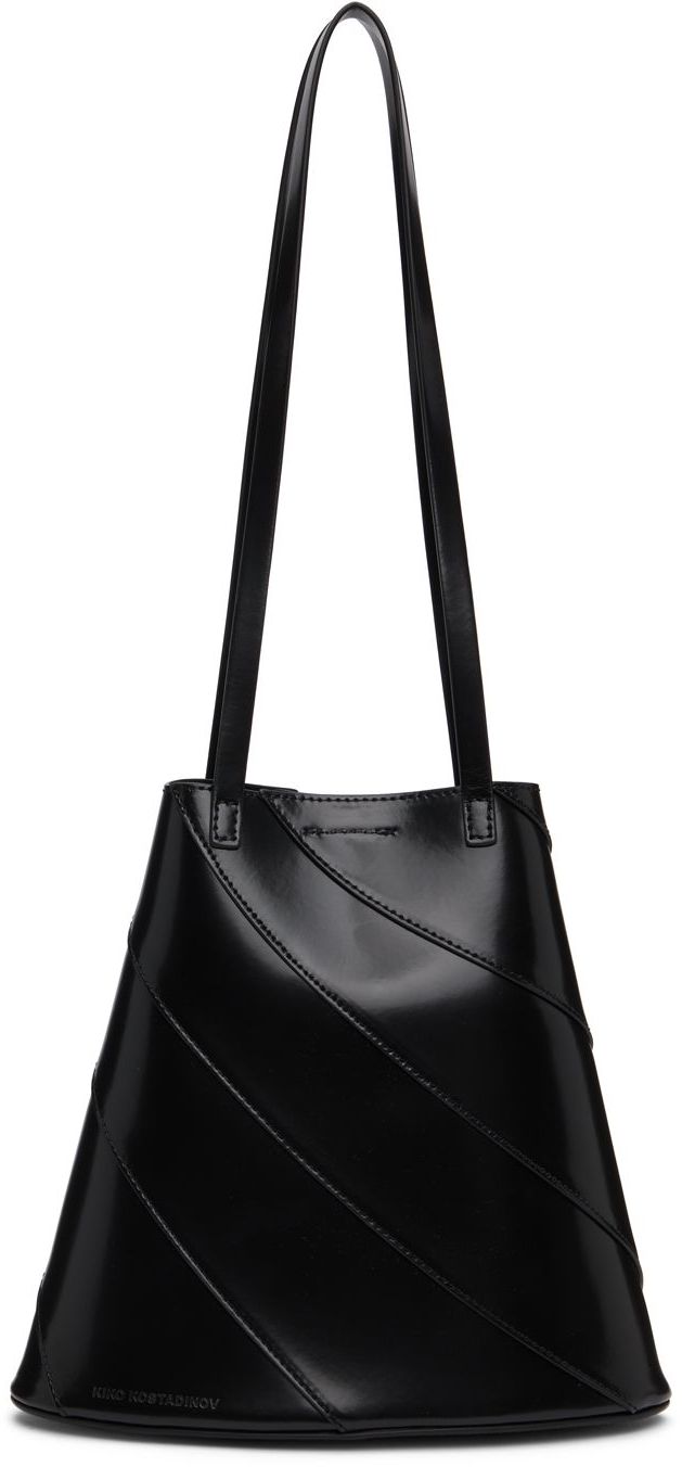 Kiko Kostadinov Black Mini Twisted Shopper Shoulder Bag