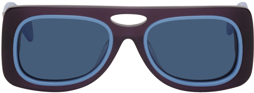 Kiko Kostadinov Blue & Purple Depero Sunglasses | Smart Closet
