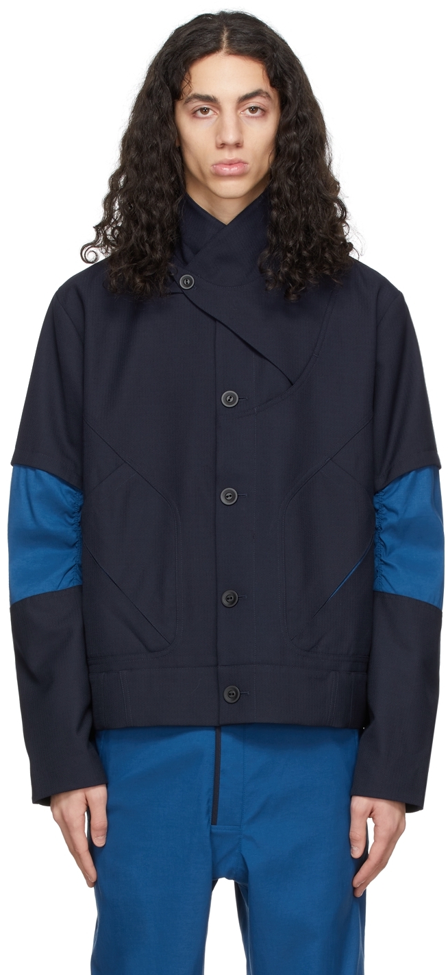 Kiko Kostadinov: Navy Kassel Jacket | SSENSE UK