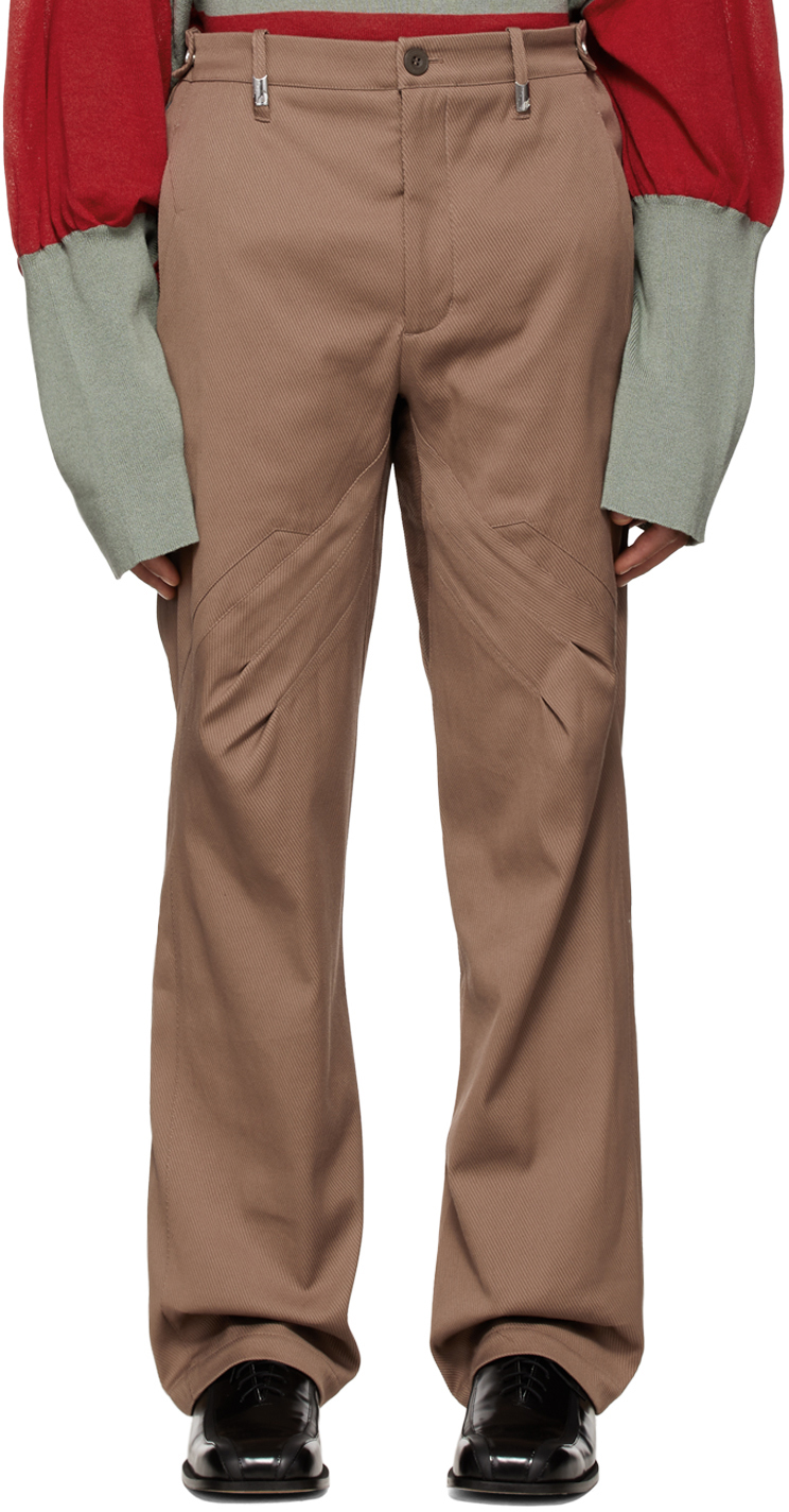 Kiko Kostadinov Itten Darted Trouser Brown Green | ModeSens