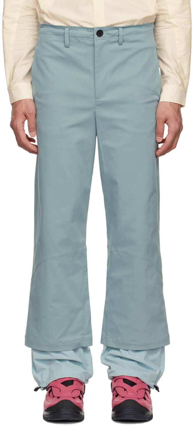 Kiko Kostadinov Blue Elio Gaiter Trousers | Smart Closet