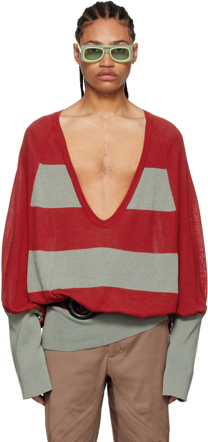 Red & Grey Haidu Sweater