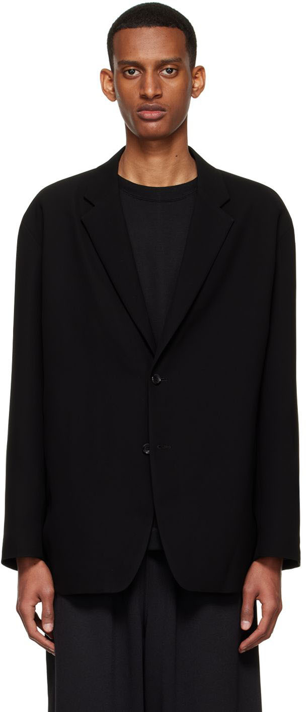 N.Hoolywood: Black Polyester Blazer | SSENSE