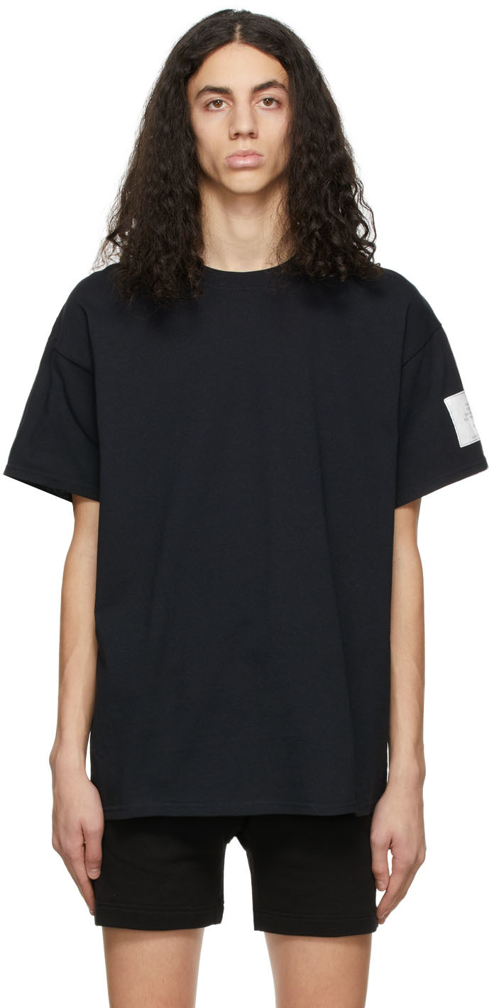 N.Hoolywood: Black Patch T-Shirt | SSENSE