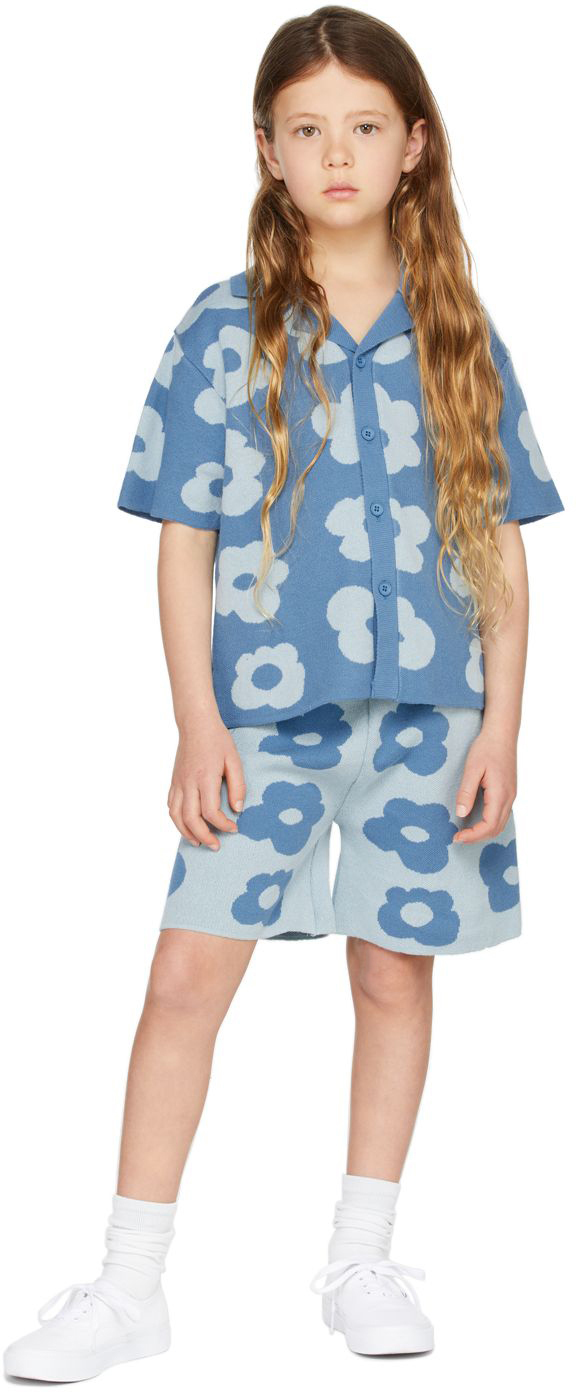 SSENSE Clothing Shirts Short sleeved Shirts Kids Flower Shirt & Shorts Set 