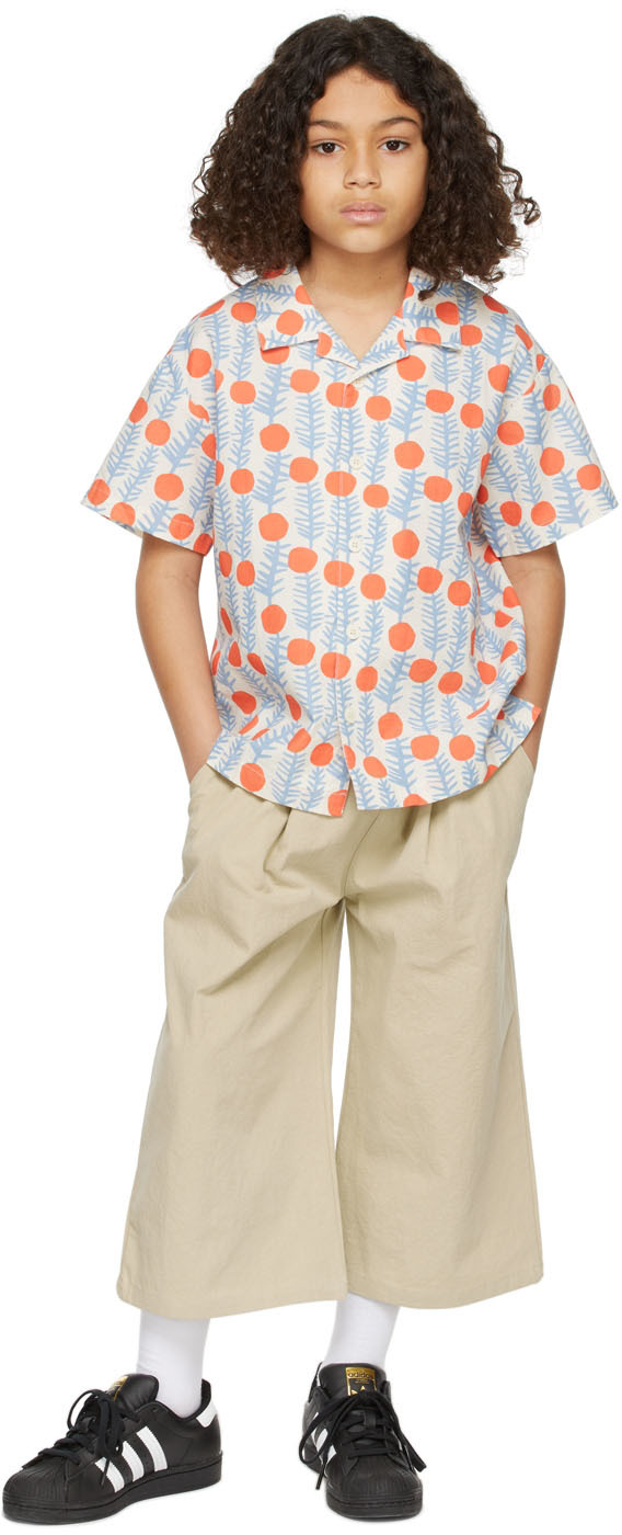 Jellymallow Kids Off-white & Orange Dot Candy Shirt In Cream
