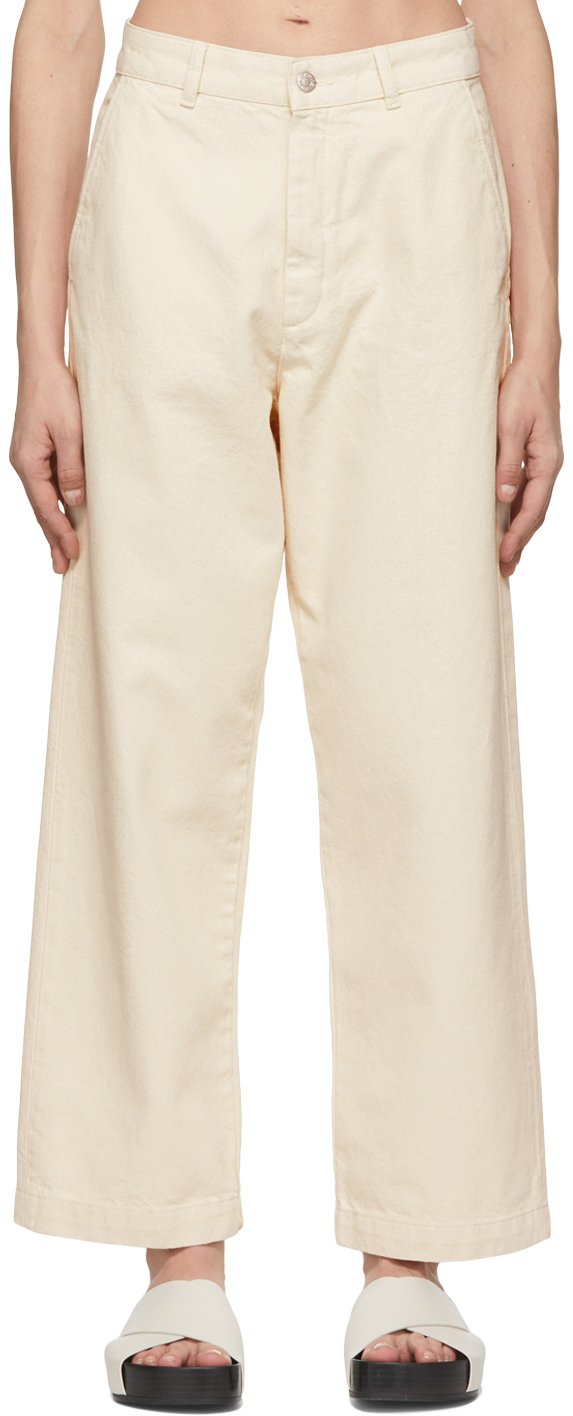 HOPE Beige Fray Trousers
