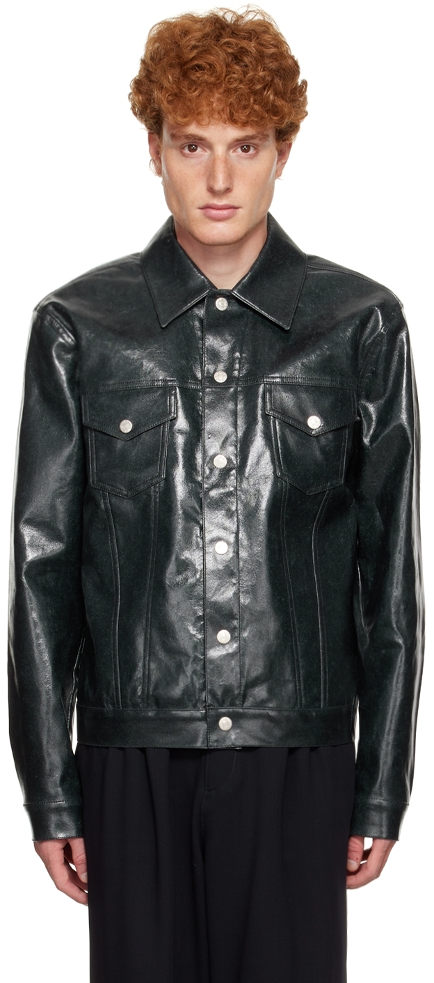 HOPE Black Blue Leather Jacket
