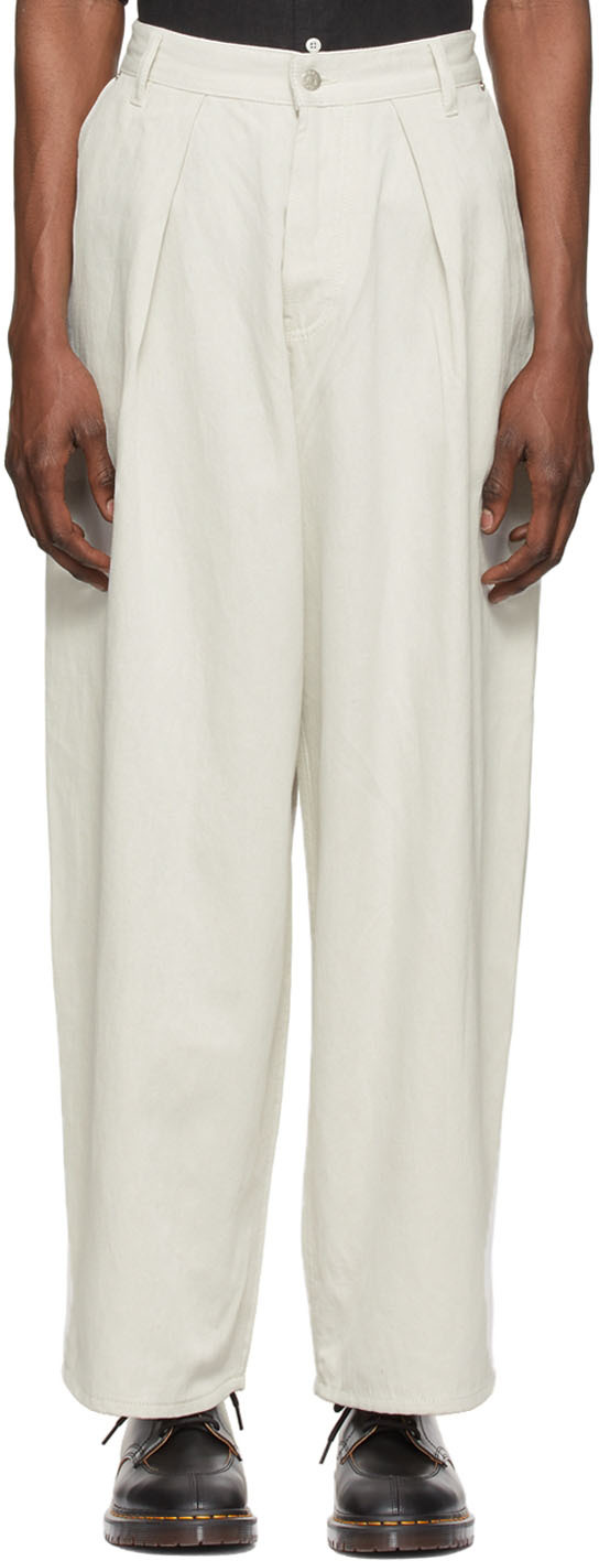 HOPE Off-White Organic Cotton Trousers