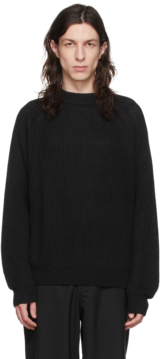 HOPE: Black Burly Sweater | SSENSE Canada