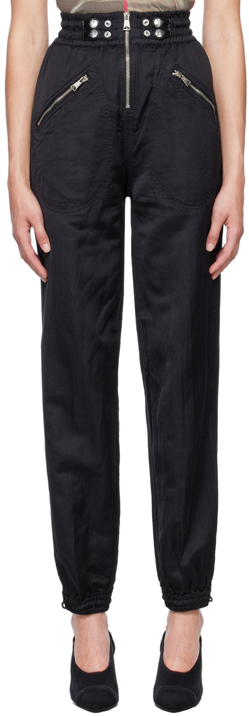 Black P-Aucuba Trousers