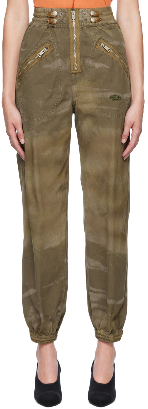 Khaki P-Aucuba-Treat Trousers