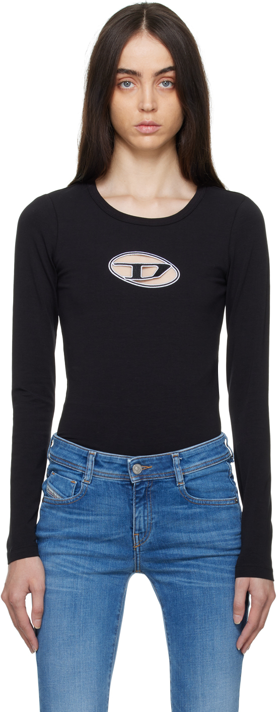 Diesel: Black Angie Long Sleeve T-Shirt | SSENSE