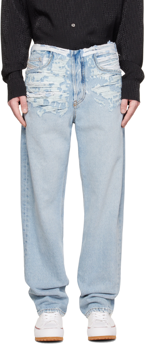 Blue 2010 Straight Jeans by Diesel on Sale