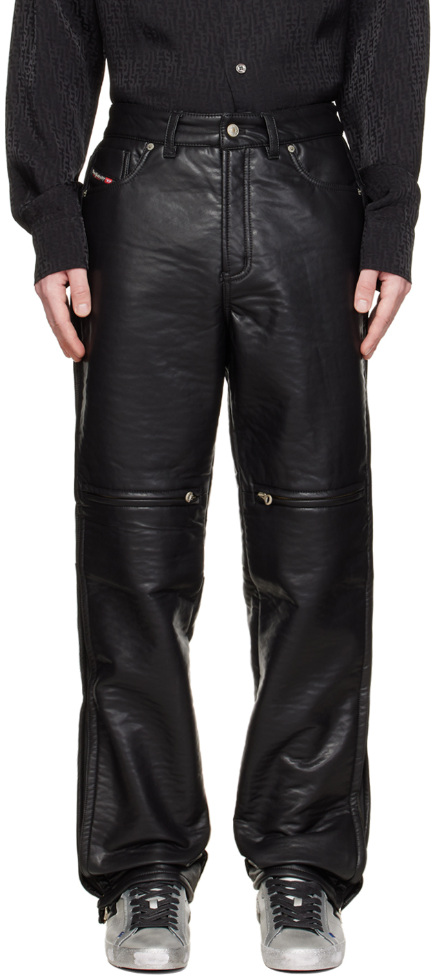 Black P-Cirio Trousers by Diesel on Sale
