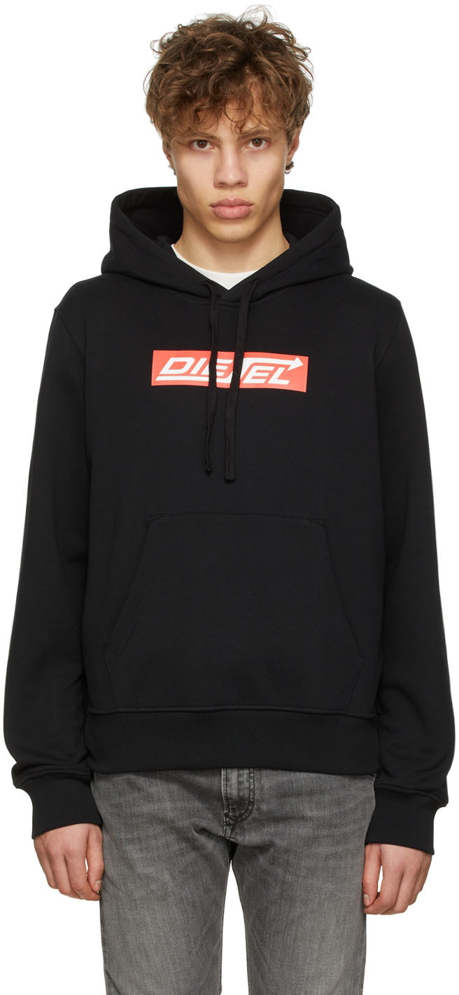 Diesel Black Cotton Hoodie In 9xx ModeSens
