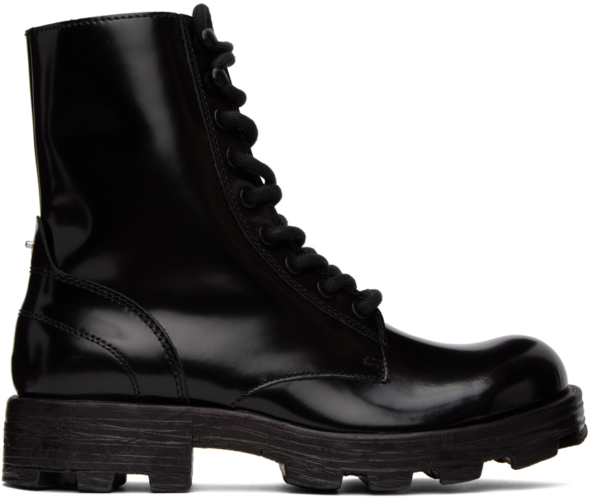 Black D-Hammer Boots by Diesel on Sale