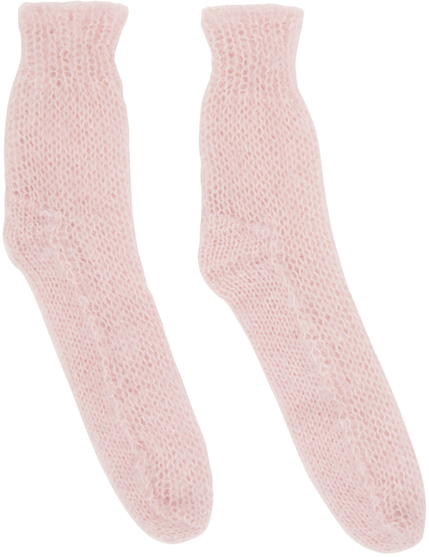 Ssense Donna Abbigliamento Intimo Calze Intarsia Logo Ankle Socks 