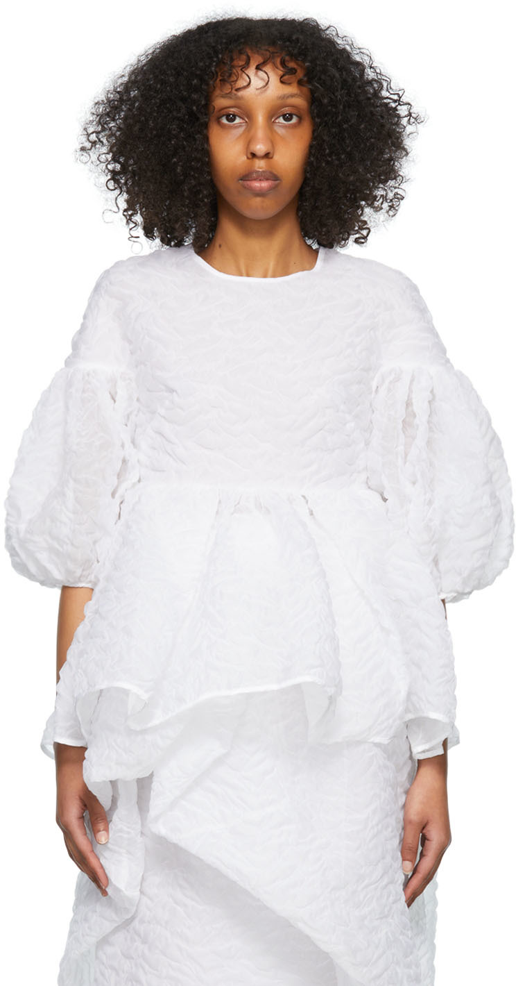 Robe Blanche Cecilie Bahnsen, Taille M, Longueur Genou, Coupe A-Line - Neuf Avec étiquettes