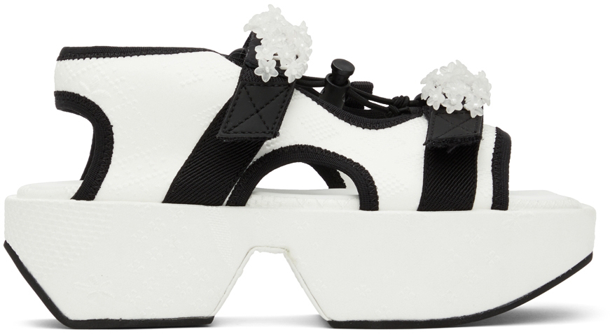 Cecilie Bahnsen White & Black May Platform Sandals