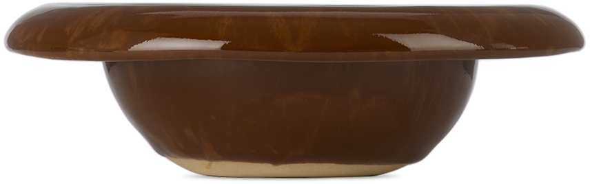 Bombac Brown Splatter Small Bowl In Brown With Teddy Spl
