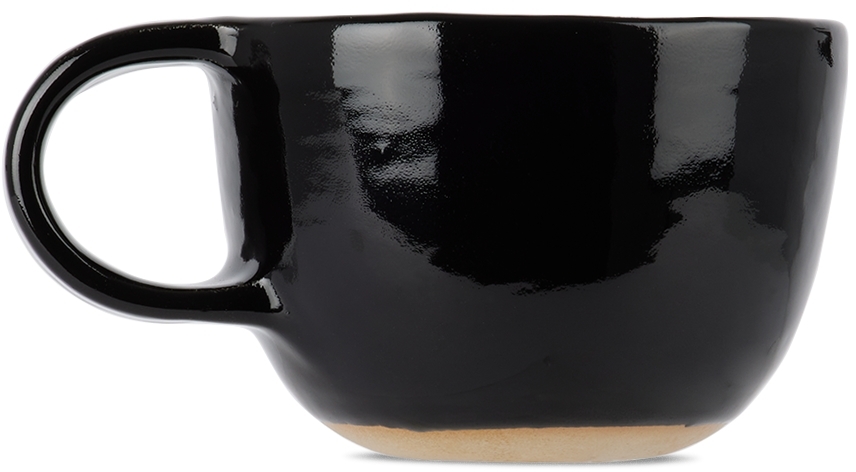 Bombac Black Glazed Mug In Liquorice