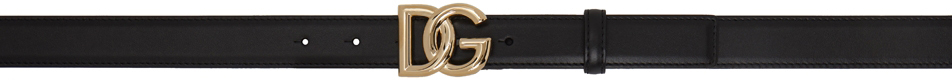 Dolce & Gabbana Black Logo Belt