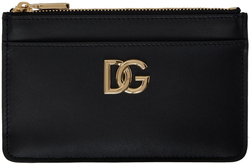 Dolce & Gabbana Black Leather Card Holder SSENSE Canada