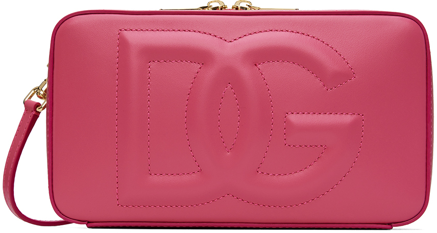 Pink Small Logo Camera Bag by Dolce & Gabbana on Sale