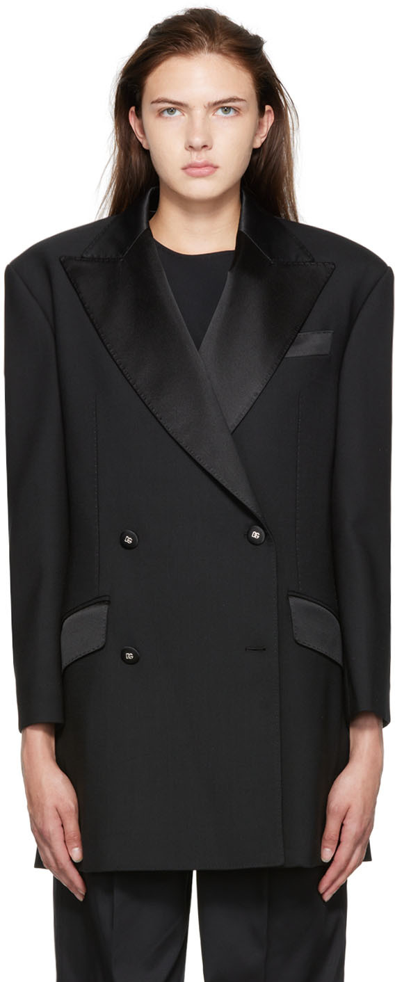 Black Double-Breasted Blazer