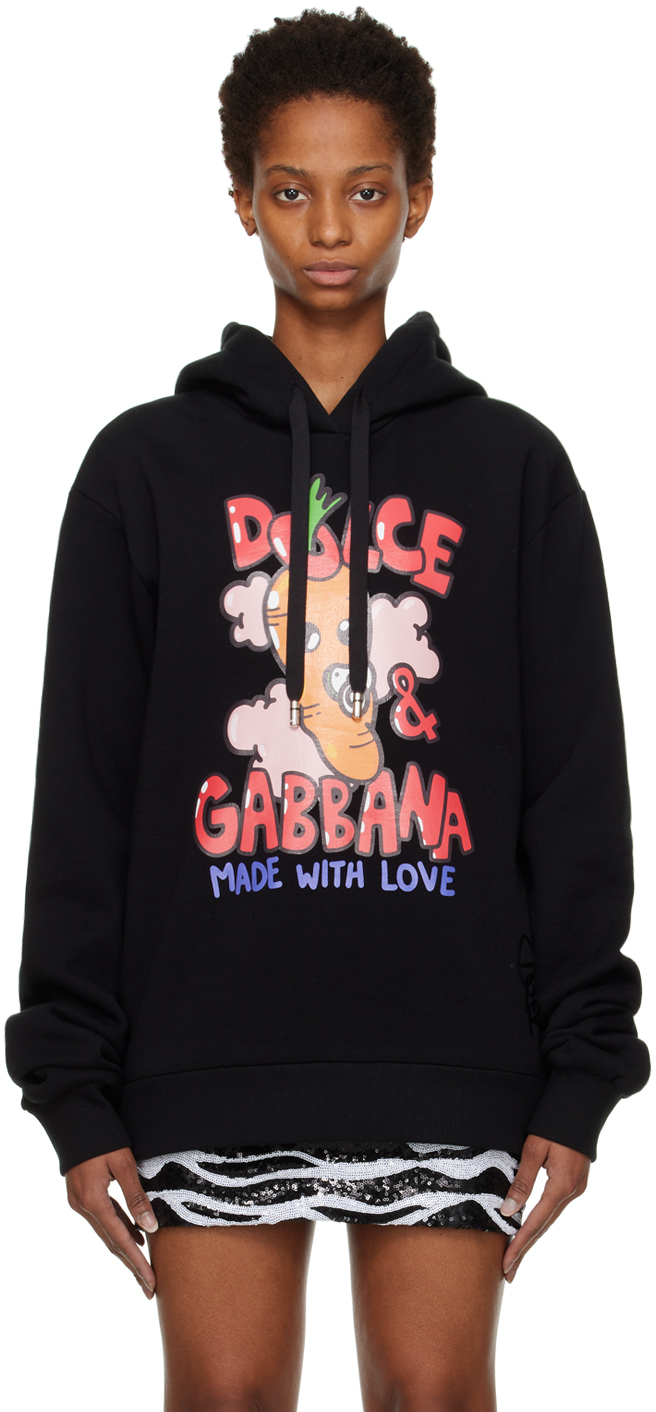 Dolce & Gabbana Black Gianpiero D'Allesandro Edition Graphic Hoodie