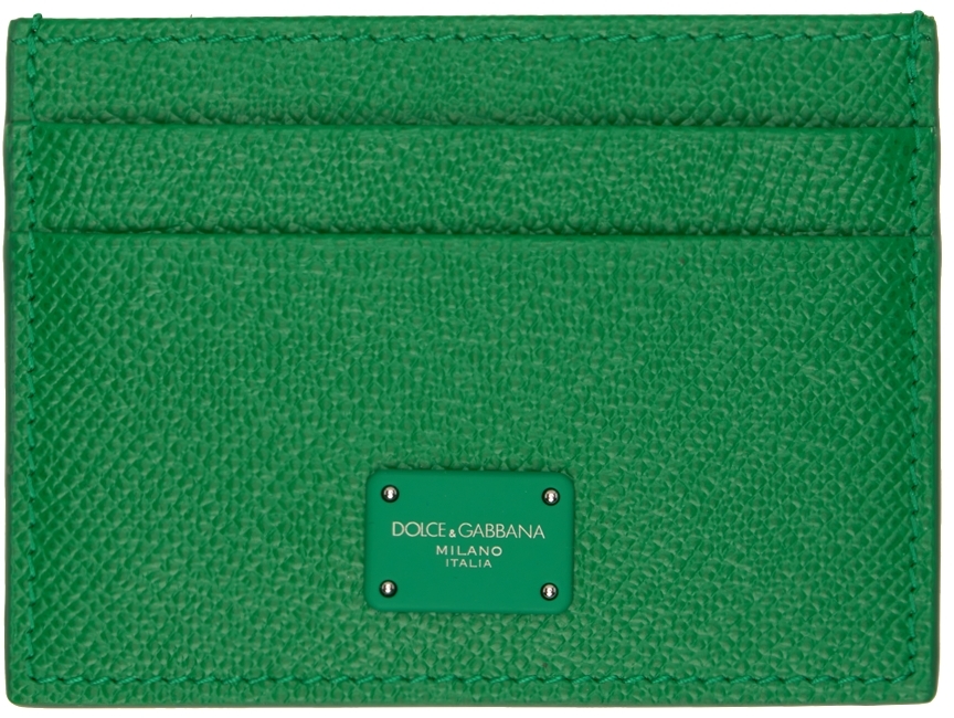Save 20% Dolce & Gabbana Leather Camouflage Cardholder in Green for Men Mens Accessories Wallets and cardholders 