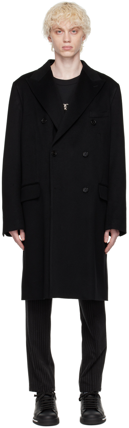Dolce & Gabbana Black Deconstructed Coat In N000 Black