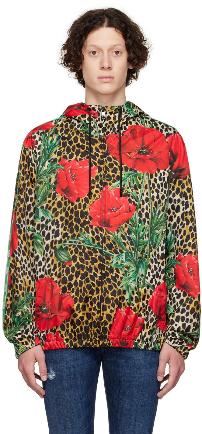 Shop Dolce & Gabbana Multicolor Polyester Jacket In Hk3qg Papaveri F.oce