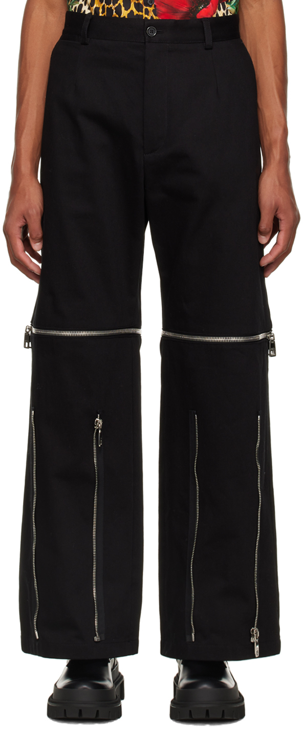 Black Zip Cargo Pants