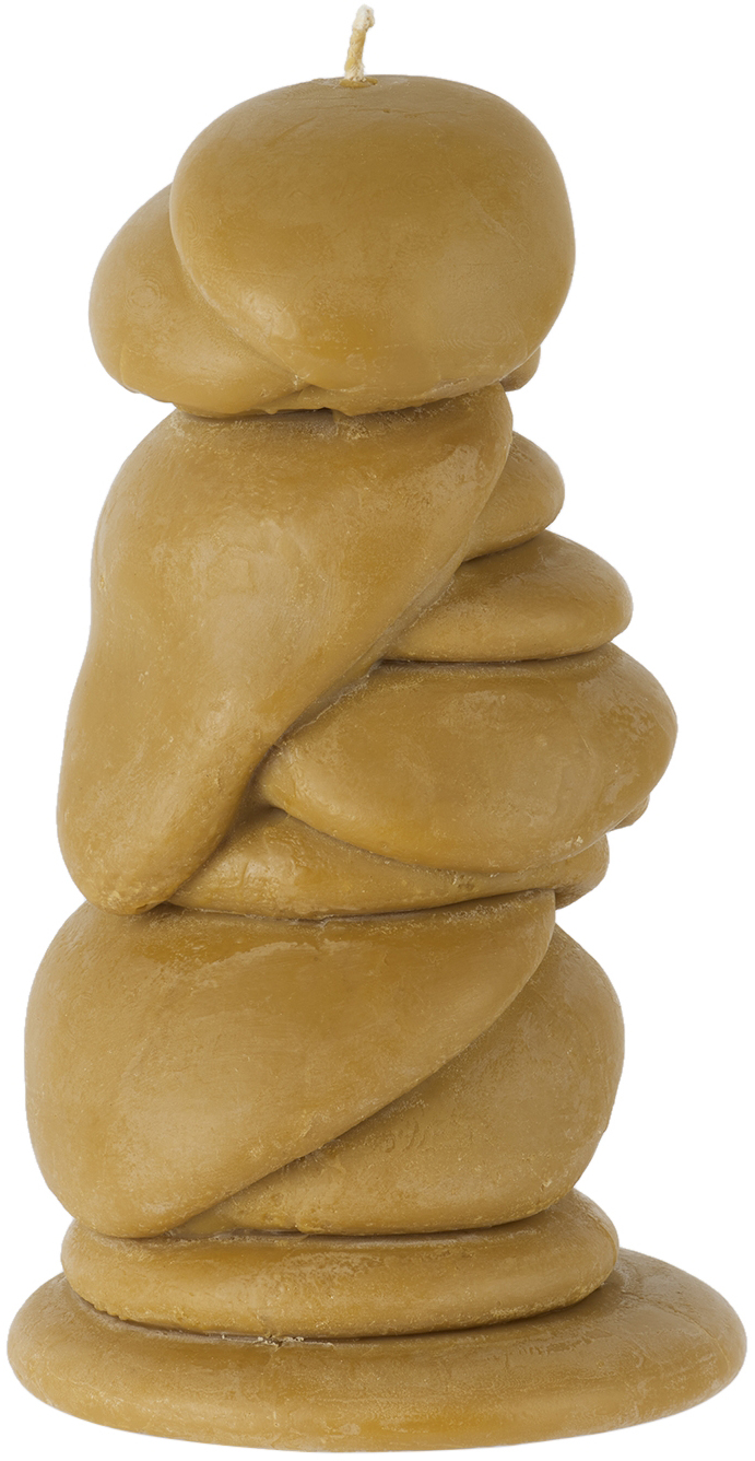 Post Objects Ssense Exclusive Brown Flow 003 Candle In Clay
