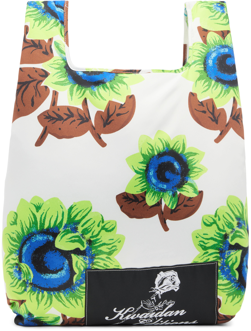 【関税込み】Kwaidan Editions ホワイト フラワー トートバッグ Kwaidan Editions: White Flowers Tote | SSENSE