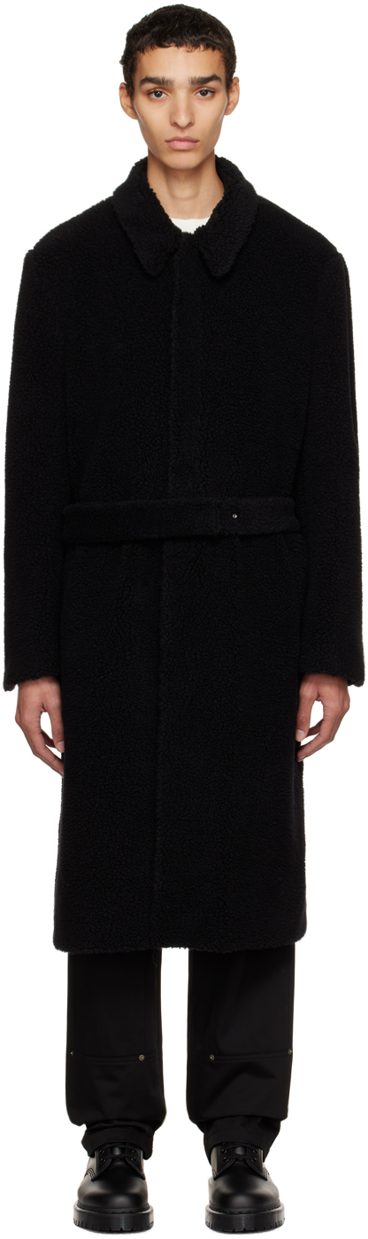 Black Faux-Shearling Coat