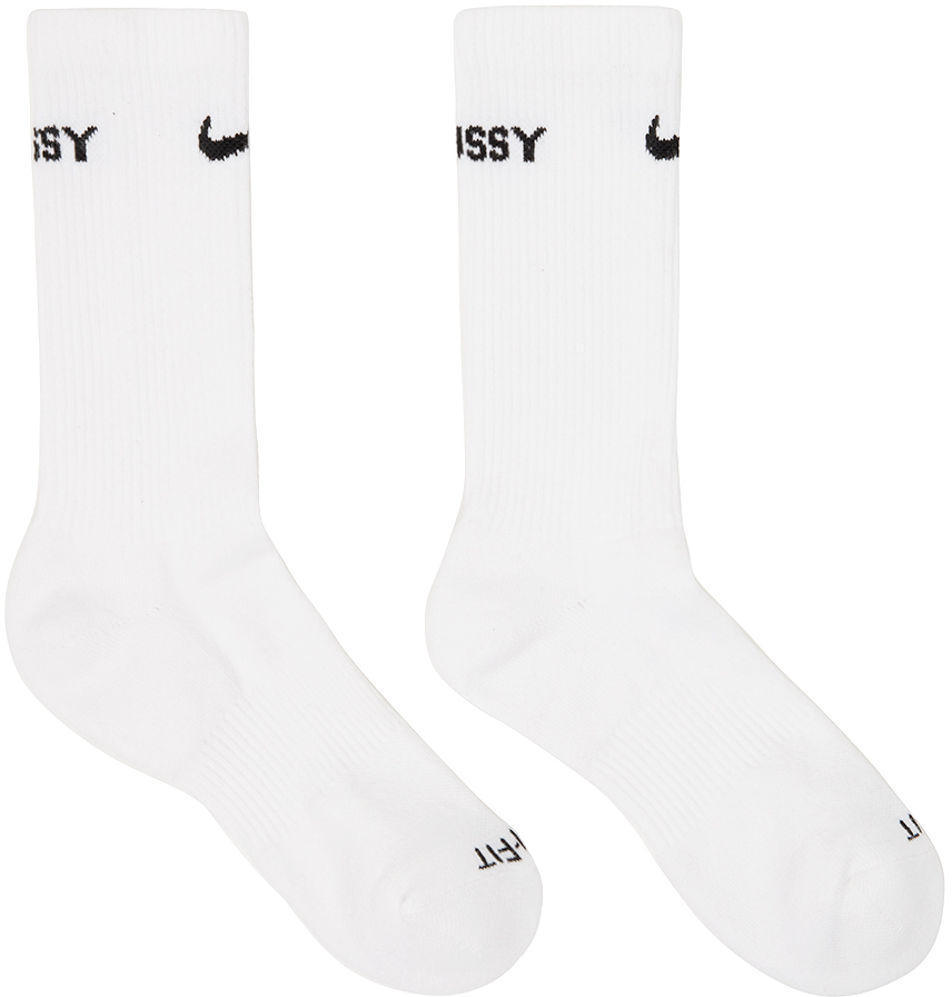Nike White Stüssy Edition Dri-FIT Socks