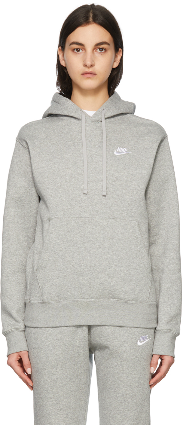Nike Gray Cotton Hoodie