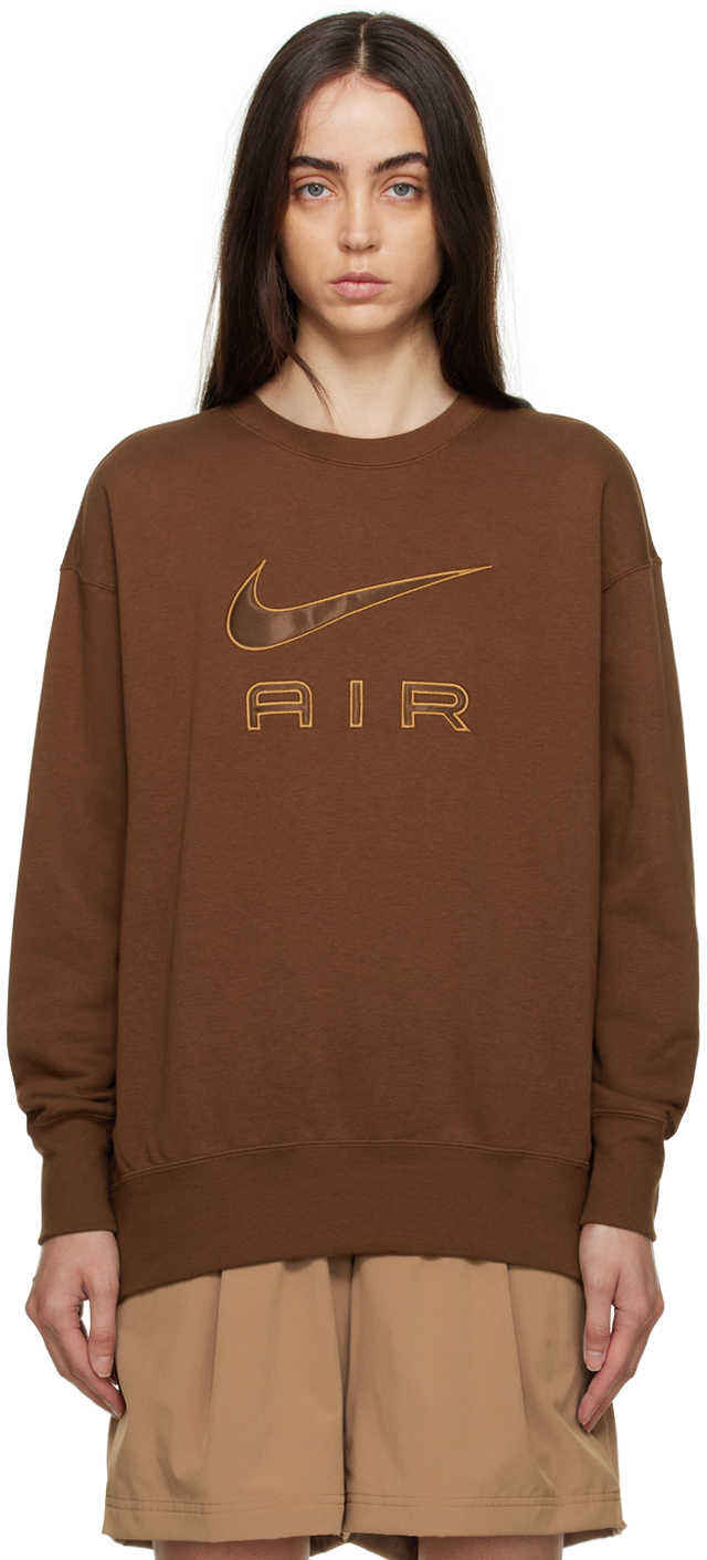 Brown Embroidered Sweatshirt by Nike Sale
